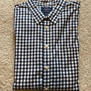 Charles Tyrwhitt Classic Fit Blue & White check dress shirt XL